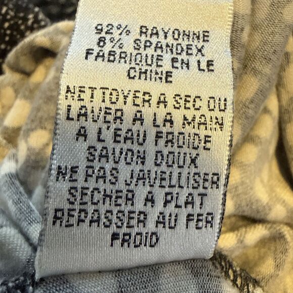 Y2K Babydoll Top Women's Size M Anthropologie Baraschi Black Cream Polka Dots - Picture 7 of 7